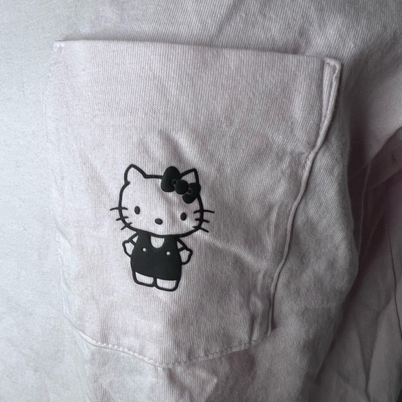Uniqlo T-Shirt Short Sleeves with Hello Kitty in Very Light Pink Cotton. Sz M - Picture 3 of 7